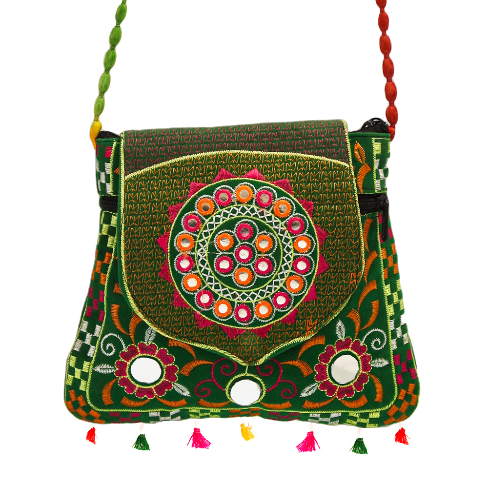 Gujarati Embroidery Traditional Clutch Purse Boho Hippie Banjara Bag  Gujarati Traditional Handbag Indian Mirror Work Cross Body Bag - Etsy