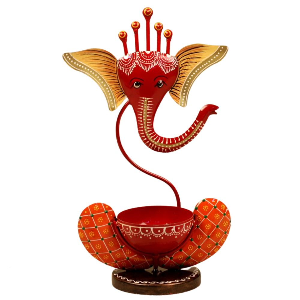Artistic t-lite Ganesha holder for  room décor