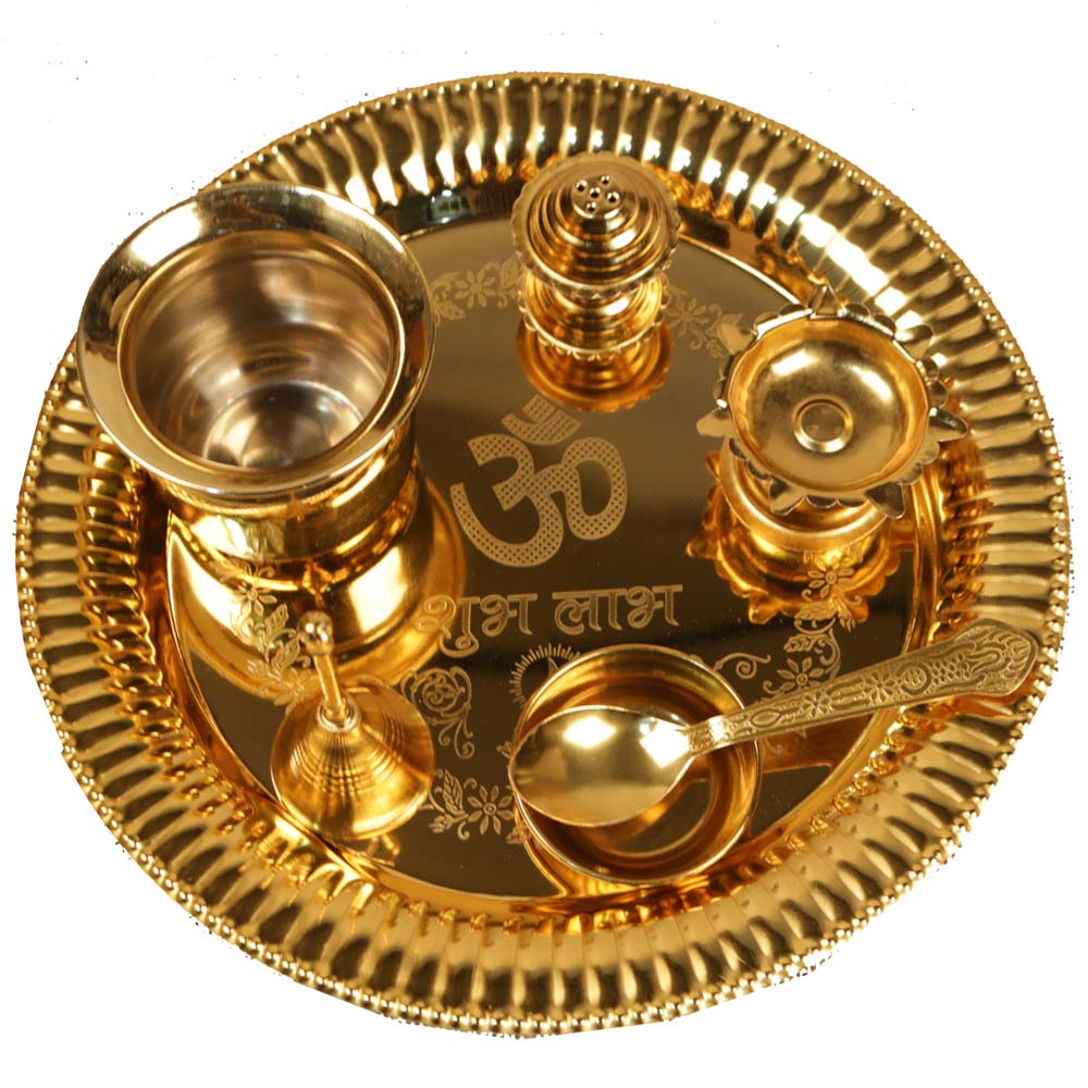 Authentic German Silver puja thali