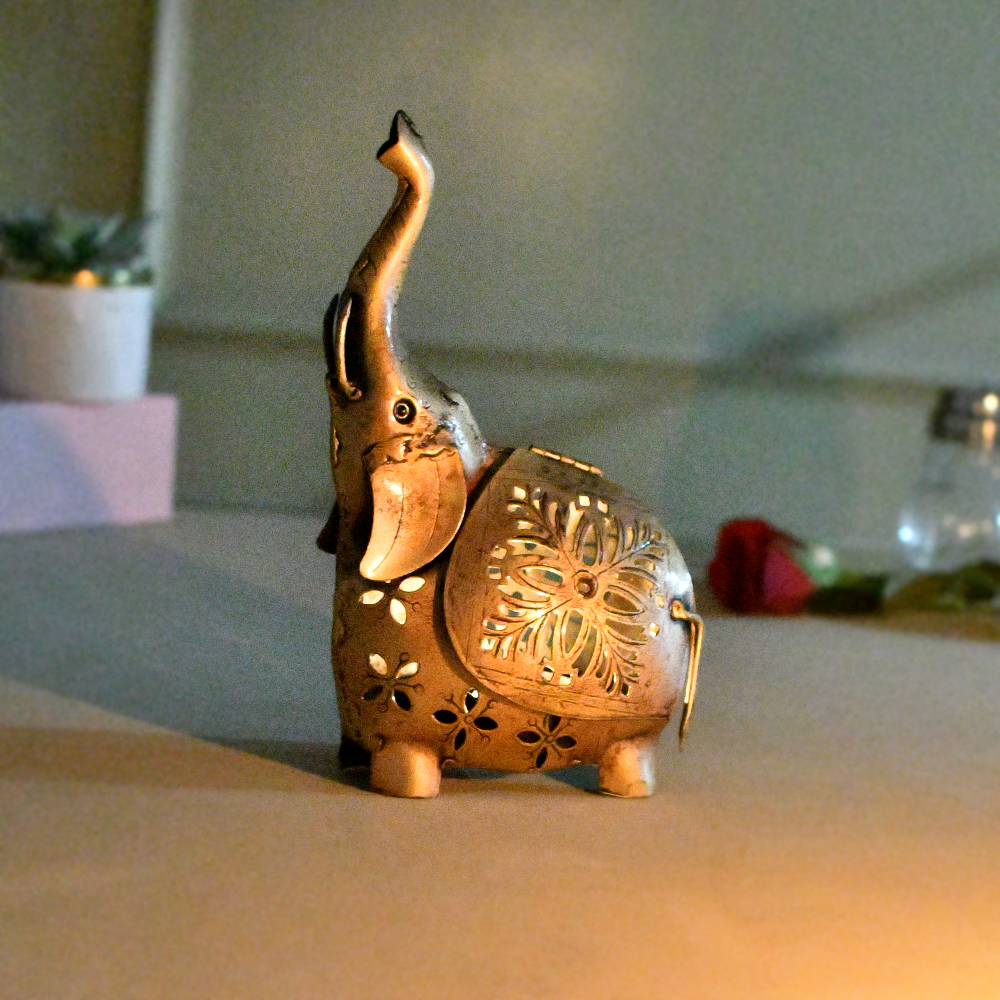 Illuminate with Majesty Elephant T-Lite Candle Holder