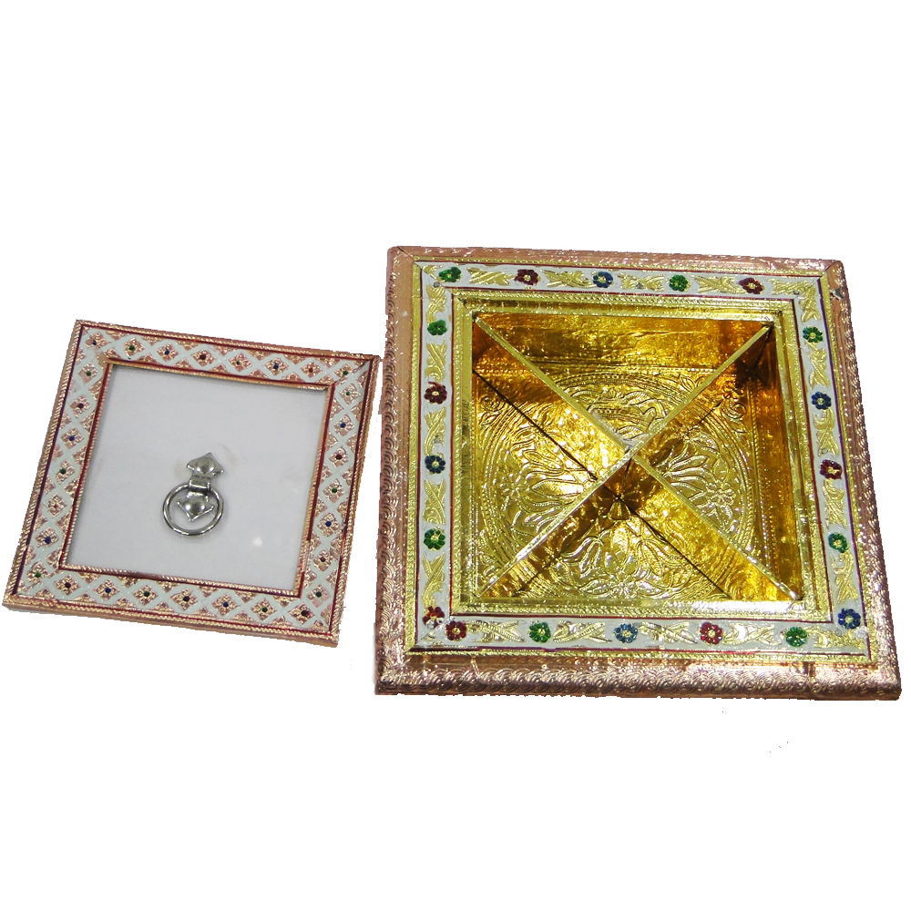Wooden Brass Handicrafts Dry Fruits box For Gift Online