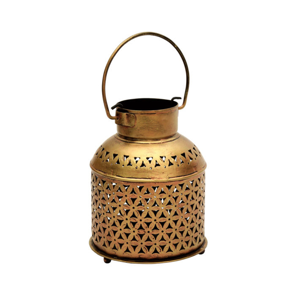 Brass Crafted Bucket As Decorative Candle Holders Online