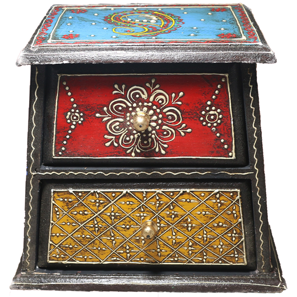 Wooden chest drawers with jaipuri painting for your sweet home