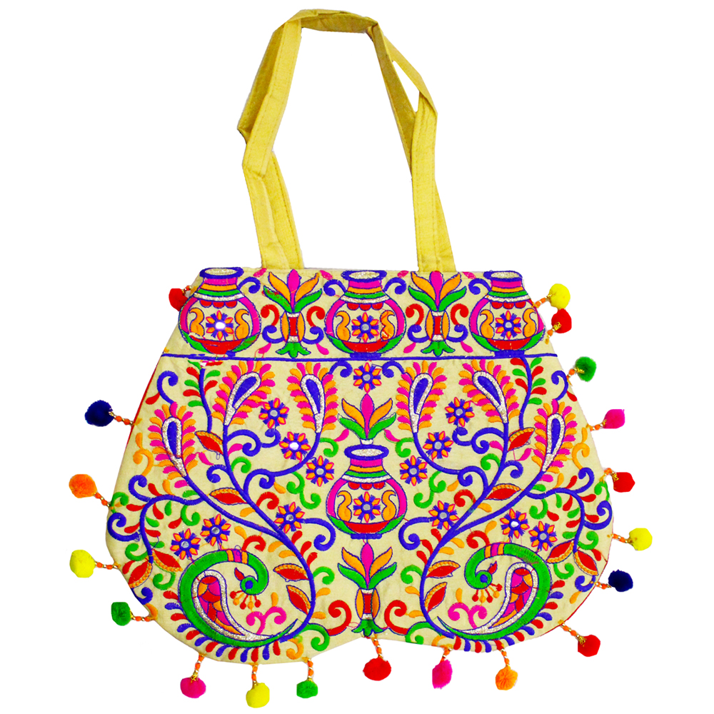 Multicolour Rajasthani Banjara bag with handle