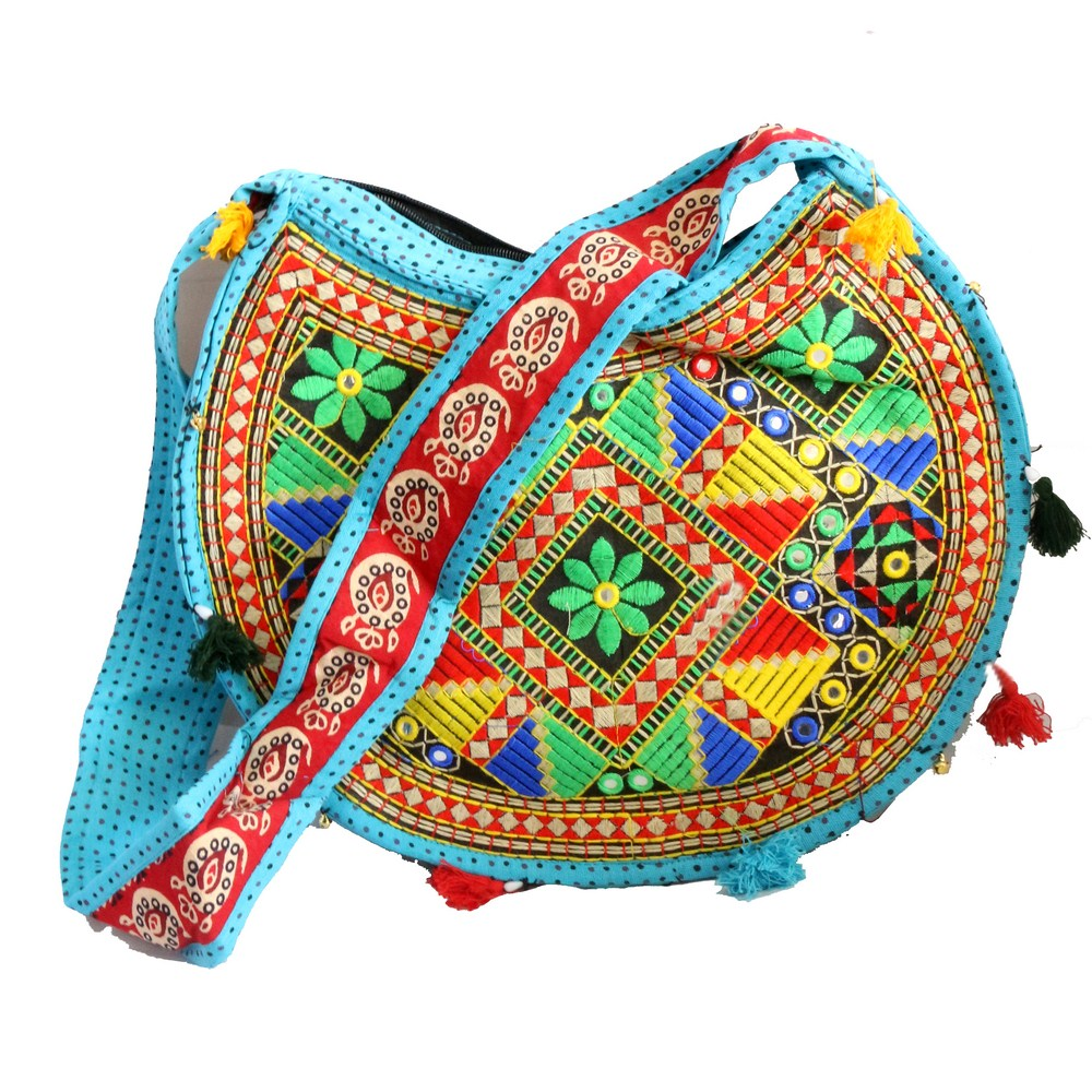 Circular Boho bag with long handle