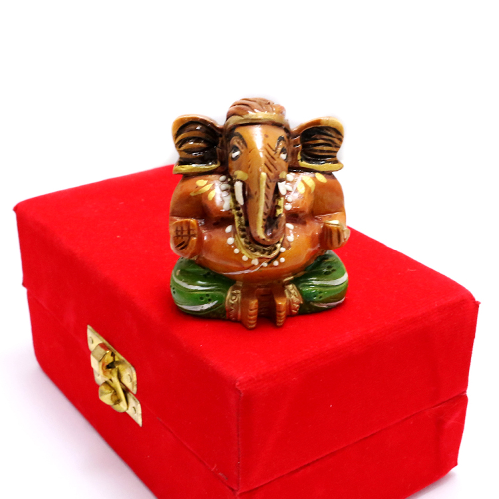 Colourful Lord Ganesh Made Of Wood