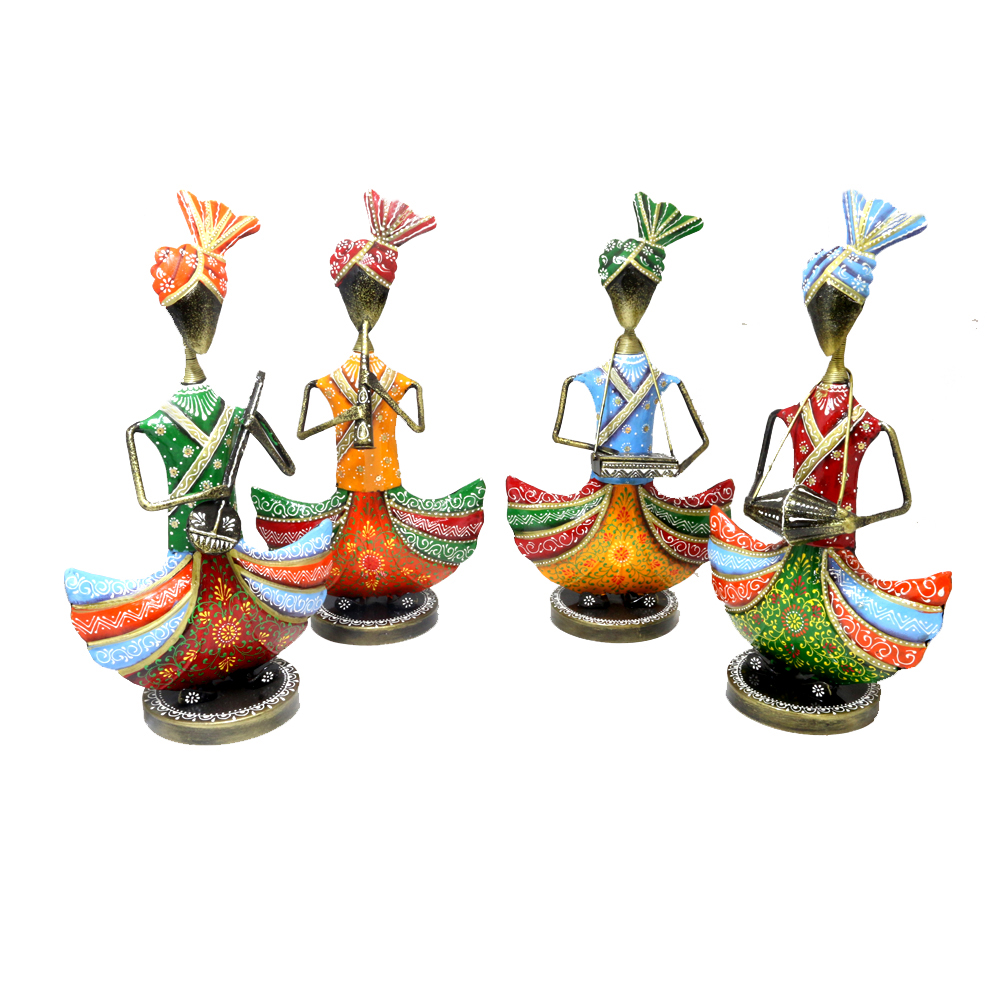 Colourful punjabi cultural music dolls as a showpiece