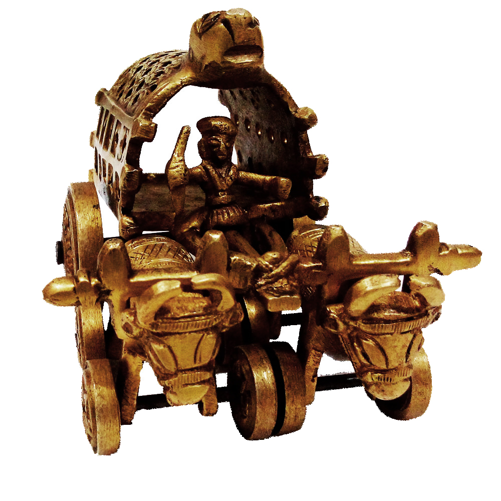 Brass Metal Handicrafts Cow Cart As Showpiece Online