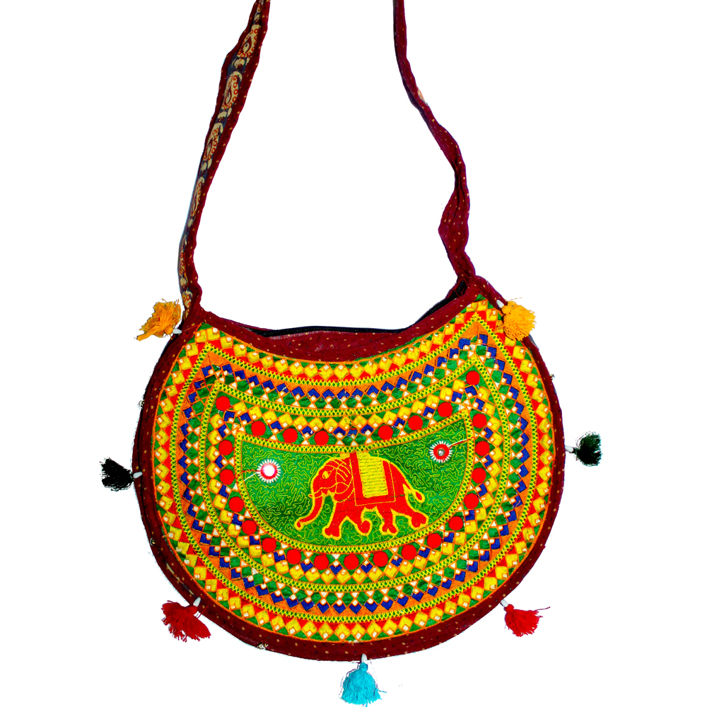 Designer bag with multicolour design