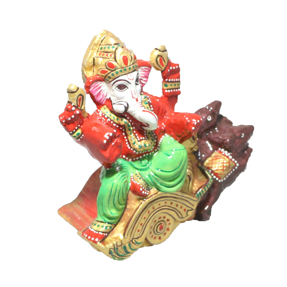 Wood Ganesh Statue at Rs 1200 | Wooden Ganpati Statue in Kannur | ID:  6516990488