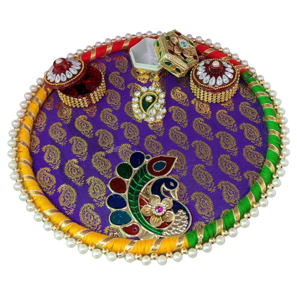Indian Pooja Thali with Decoration Stock Image - Image of platebeauty,  decoration: 167869261