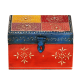 Handmade Multicolor Embossed Wooden Box return gift