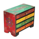 Horizontal Embossed Multicolor Wooden Box in Multicolor handicraft item