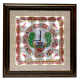 Wooden Fame Marble Clock with Peacock Painting and LED Lighting return gifts