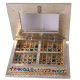 Wooden Meenakari Work Dryfruit Box with Metal Sheet and Four Partitions Handicraft Items