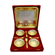 wedding return gifts as Set of 4 Two Tone Round Bowls & Spoons with Tray in German Silver 