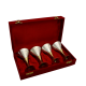 return gifts as Set of Four 2 Tone Wine Glasses in German Silver