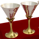 corporate gifts as Set of Four 2 Tone Wine Glasses in German Silver
