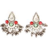 Beautiful studs with bi-colour stone carvings