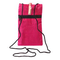 Beautiful maroon color artistic mobile purse with spiritual embroidery