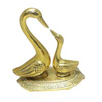 Beautiful oxidized swan pair with stand