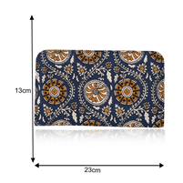 Blue Floral Boho Wallet, Handmade, Vintage Design, Cute Gift For Her
