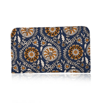 Blue Floral Boho Wallet, Handmade, Vintage Design, Cute Gift For Her