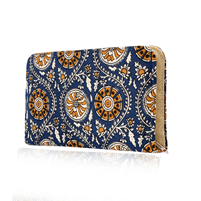 Blue Floral Boho Wallet, Handmade, Vintage Design, Cute Gift For Her