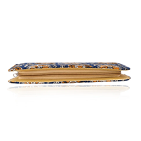 Blue Floral Boho Wallet, Handmade, Vintage Design, Cute Gift For Her