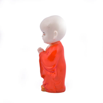 Cute Little Resin-Made Soft Marble Monk Showpiece