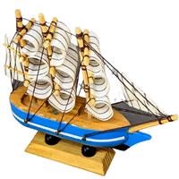 Cute little sail boat miniature made of wood
