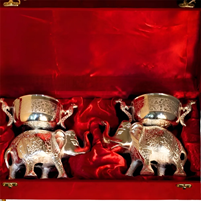 Elegant German Silver Elephant Set of Two Bowl Return Gift