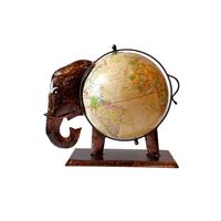 Elephant shaped world globe made of wrought iron
