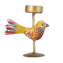 Flight of Beauty: Metal Bird T-Lite Candle Holder