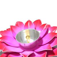 Flower Shaped Diya Metal Crafted In Velvet Box