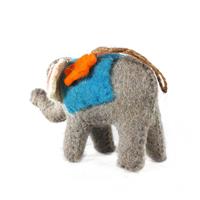 Grey elephant showpiece of felt