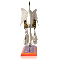 Handcrafted Colorful Metal Elephant with Hanging Bells Decor