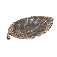 Handcrafted Silver Plated Oxidised Leaf Bowl Elegant Decor