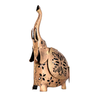 Illuminate with Majesty: Elephant T-Lite Candle Holder