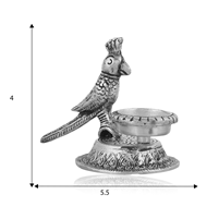 Metal Parrot Shaped Diya Pair for Decorative Lighting