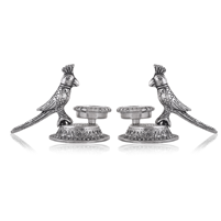 Metal Parrot Shaped Diya Pair for Decorative Lighting