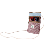 Multicolor Handmade Hemp Front Pocket Sling Bag For Travel