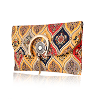 Multicolor Rajasthani Style Clutch, Crossbody, Vintage Envelope Bag