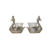 Oxidised Peacock Candle Holder Set Decorative Home Decor