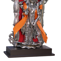 Oxidised Silver Plated Ayodhya Ram Idol for Puja Decor