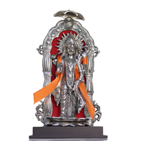 Oxidised Silver Plated Ayodhya Ram Idol for Puja Decor