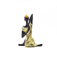 Polyester Resin Based Showpiece Of A Lady In The Yoga Pose Is The Perfect Item For Decor Purposes