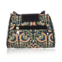 Rajasthani Colorful Printed Cloth And Rexine Sling Bag