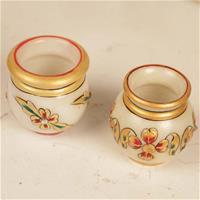 Set of two mini matkis made of high quality marble