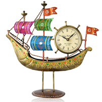Ship Themed Metal Table Clock, an Ideal Corporate Gift